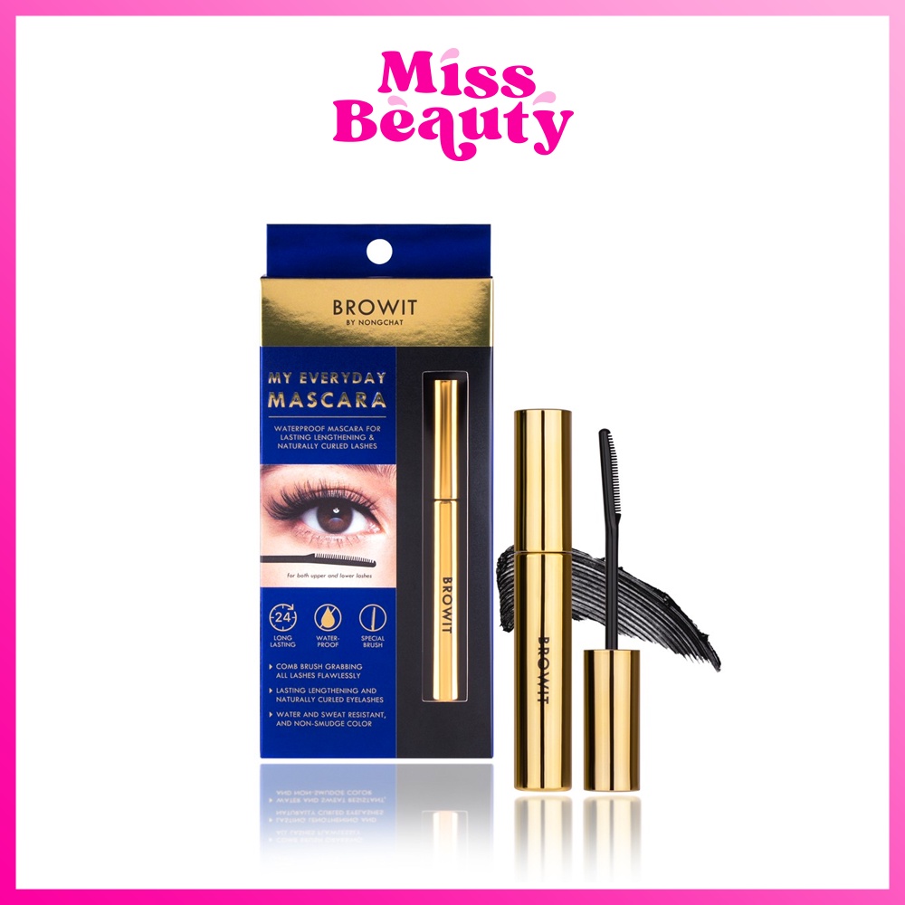 (liveลด50%) Browit by NongChat My Everyday Mascara 5.5g #Endless Night บราวอิท น้องฉัตร มาสคาร่า สูตรกันน้ำ