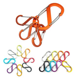 S Shaped Carabiner Small 8 Type Buckle Aluminium Alloy Key Lock Clip Hook dcline.fh