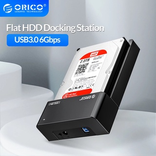Orico HDD Docking Station ฮาร์ดไดรฟ์ภายนอก HDD SATA เป็น USB 3.0 สําหรับ HDD SSD 2.5 3.5 นิ้ว รองรับ UASP(6518US3)
