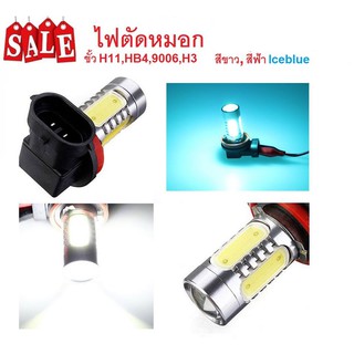 2xหลอดไฟตัดหมอก LED ขั้ว H11 ,H3,HB4/9006  มี สีขาว, สีฟ้าไอซ์บลู. (1 ชุด2หลอด)