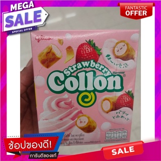 กูลิโกะ​ โคลลอน บิสกิตโรล รสสตรอว์เบอร์รี่ 46 ก. แพ็ก3 Glico Collon Biscuit Roll Strawberry Flavor 46 g. Pack 3