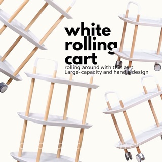 ชั้นวางของแบบมีล้อเลื่อน🛒✨ WHITE ROLLING CART/comfyhomies/