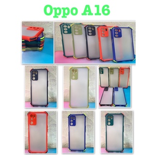 oppo A16 ✨พร้​อมส่งใน🇹🇭✨(5สี)เคสขอบนิ่มหลังแข็งขุ่นคลุมกล้องFor OppoA16