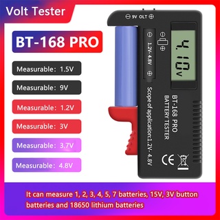[Biho] Battery Capacity Tester Digital Battery Checker Plastic Portable Cell Tester for AA 1.5V 9V