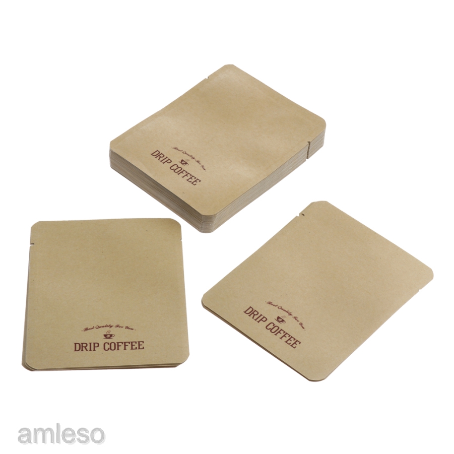 ถุงกระดาษคราฟท์ ฟอยล์อลูมิเนียม สําหรับใส่กาแฟ 50 ชิ้น