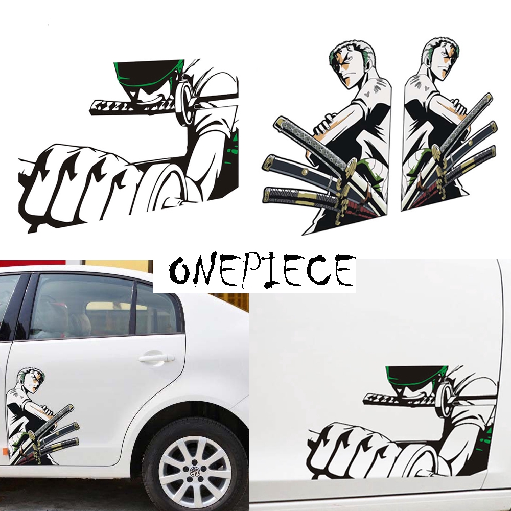 One Piece Cool Zoro Car Sticker Waterproof Stickers Car Body Door