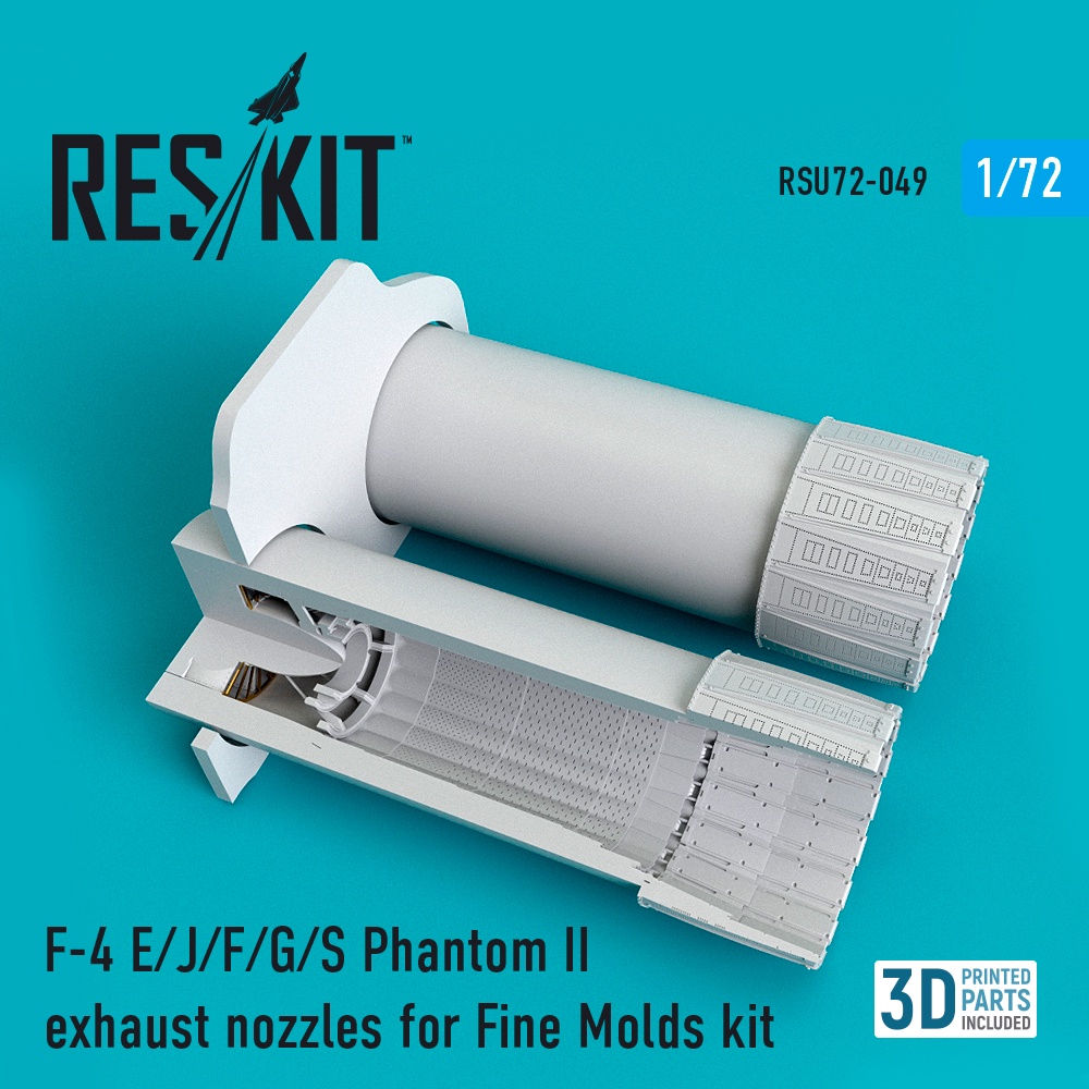 RSU72-0049 F-4 E/J/F/G/S Phantom II exhaust nozzles for FineMolds Kit (1/72)