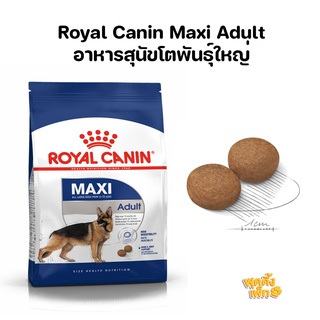 (exp.17/03/24) royalcanin maxi adult รอยัลคาร์นิน เเม๊กซี่  15kg อาหารเม็ดสำหรับสุนัขโตพันธุ์ใหญ่