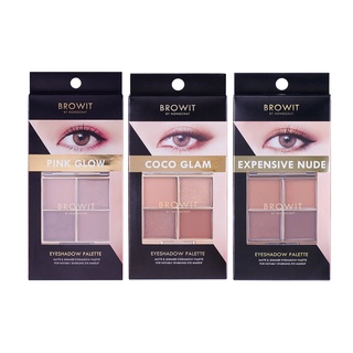 Browit By Nongchat Eyeshadow Palette น้องฉัตร บราวอิท อายแชโดว์ พาเลท เนื้อฝุ่นเม็ดสีชัด