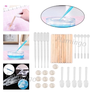 FLGO 35 Pcs Resin Mold Tools Dropper Stirring Rod Finger Cots for DIY Epoxy UV Resin