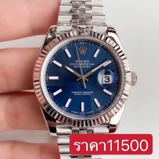 พรี​ ราคา11500 Rolex datejust m126334-0002 41mm ผู้ชาย​ผู้หญิง​ นาฬิกาแฟชั่น นาฬิกาแบรนด์เนม เงิน