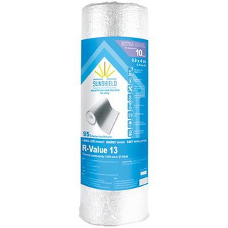 ฉนวน PE ฉนวนกันความร้อน SUNSHIELD 90x400x1 ซม. ฉนวนกันความร้อน วัสดุก่อสร้าง SUNSHIELD ALU PE INSULATION 90X400X1 CM