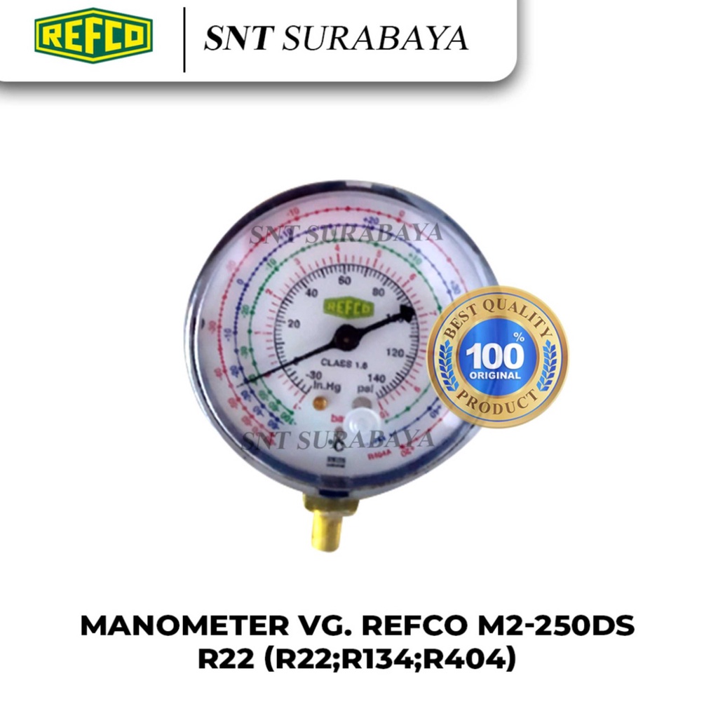 REFCO BRAND MANOMETER M2-250DS R22 (R22;R134;R404)