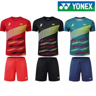 Yonex เสื้อผ้าแบดมินตัน แขนสั้น แบบแห้งเร็ว เหมาะกับการแข่งขันกีฬาเทนนิส สําหรับผู้ชาย และผู้หญิง