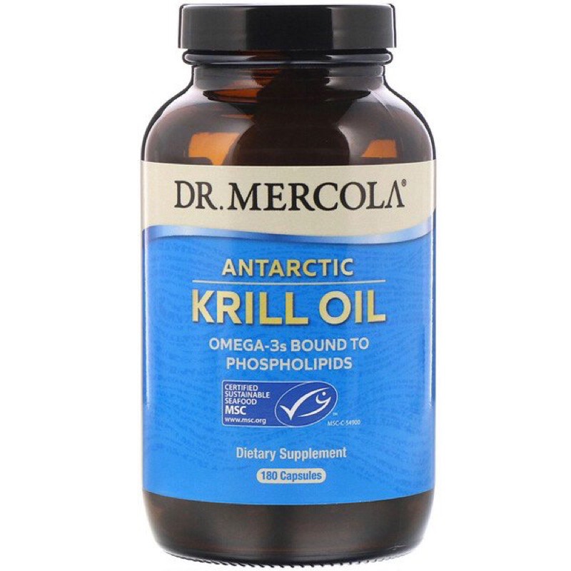 💁‍♀️Pre-order🇺🇸💊Dr. Mercola, Antarctic Krill Oil, 180 Capsules🇺🇸