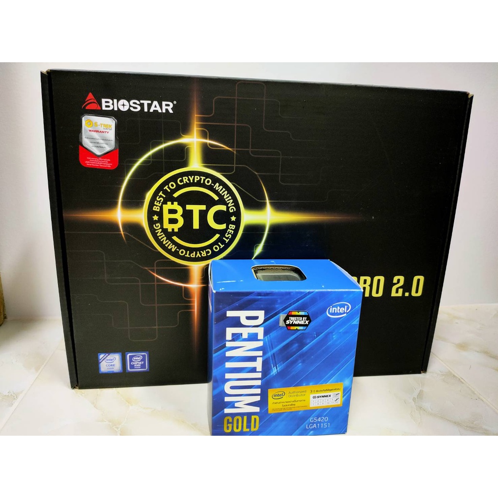 เมนบอร์ด Mainboard Biostar TB360-BTC PRO LGA1151 2.0 12 GPU+CPU INTEL G5420 (สินค้าพร้อมส่ง)