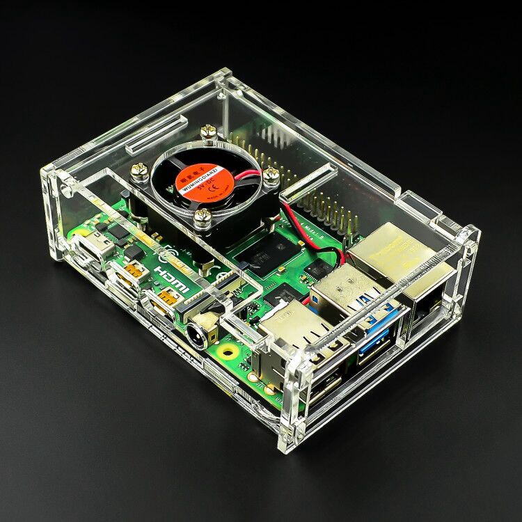 [รูปแบบต่างๆ] Raspberry Pi 4B Raspberry Pie 4th Generation B-Shaped Case สีแดงสีขาวสีดําสีขาวสีโปร่ง