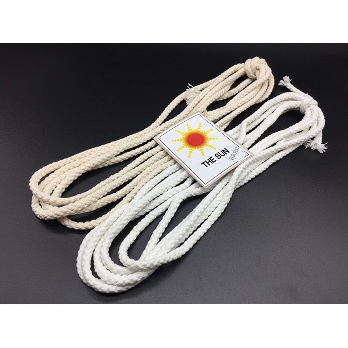 **7 มม. ** เชือกถัก เชือกเปีย สีดิบ สีขาว เมคราเม่ #14 Plait Rope **จำหน่ายเป็นกิโล** (TPshopping)