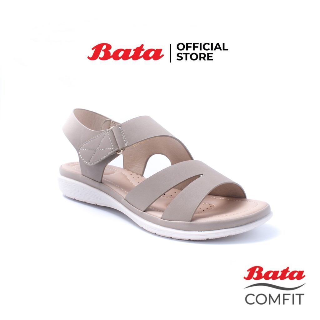 Bata Comfit บาจา คอมฟิต รองเท้าเพื่อสุขภาพ รองเท้าลำลอง ใส่สบาย พื้นหนานุ่ม แบบรัดส้นสูง 1 นิ้ว รุ่น Cynth สีเบจ 6618369