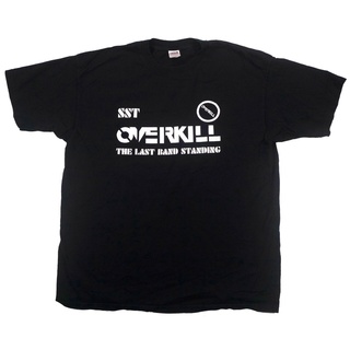 tshirtเสื้อยืดคอกลมฤดูร้อนเสื้อยืดลําลอง แขนสั้น พิมพ์ลาย St Overkill The Last Foot Band Anvil Hardcore Punk 2005 สไตล์ว