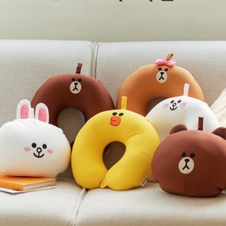 ( พร้อมส่ง ) Linefriends Neck Pillow 2 in 1 หมอนรองรออเนกประสงค์