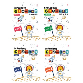 หนังสือแบบฝึกหัดประถม Exploring Grammar Step By Step Book 1-4 หนังสือเรียนภาษาอังกฤษประถม