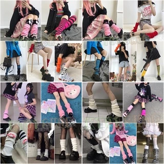 ปลอกขา egirl HARAJUKU 💜🖤 y2k | gothic jk ฮาราจูกุ [29สี+ลายทาง+ยาวพิเศษ]