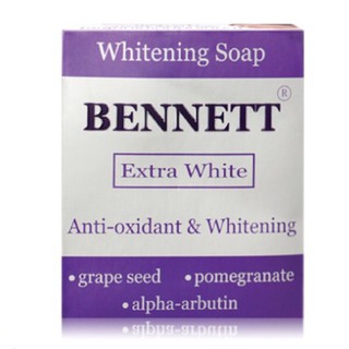 สบู่เบนเนท สีม่วง ให้ผิวขาวขึ้น Bennett Whitening Soap (Extra White) แพ็ค3ก้อน พร้อมส่ง!!!