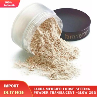 Laura Mercier Translucent Loose Setting Powder /Glow 29g แป้งฝุ่น ช่วยควบคุมความมันได้อย่างดี，แป้งควบคุมความมันเมคอั