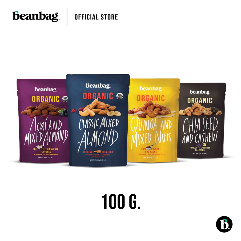 MIXED NUTS PACK - 4 ห่อ (100g.) - BEANBAG SNACKS - beanbagsuperfood ...