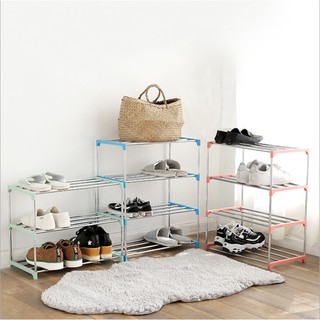 ชั้นวางรองเท้า สแตนเลส 3 4ชั้น Shoe Rack