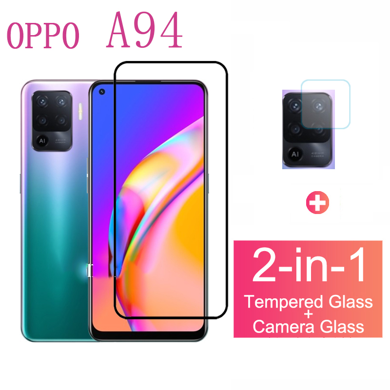 Oppo A94 94 กระจกนิรภัยแบบเต็มหน้าจอสําหรับ OPPOA94 A15s A15 A53 A5 A9 2020 A52 A72 A92 A93 Reno 4 5