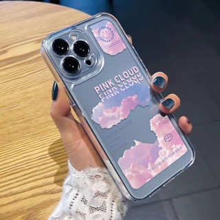 เคส TPU Space Case อ่อนอะคริลิค For i 11 13 7 8 Plus 14 12 13 11 Pro Max X XS Max 11 13 12 Pro 7 8 SE 2020 ใสเคสมือถือ