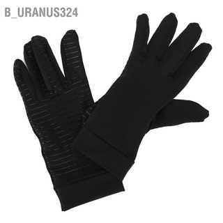 B_uranus324 Arthritis Gloves Full Finger Copper Fiber Comfortable Soft Breathable Odorless Compression for Gaming Cooking