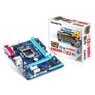 MOTHER BOARD GIGABYTE SOCKET 1155 H61 Model : GA_H61M_DS2 Vendor Code : N H61 2XDDR3 PCIEX16, 2*PCIEX1, SATA2*4 USB2