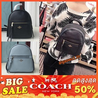 พร้อมส่ง🔥COACH 30530 มินิแฟชั่นผู้หญิงสีชมพูกระเป๋าเป้สะพายหลังกระเป๋าสะพายหนังทั้งหมด