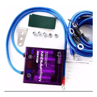 Super4series กล่องบาลานซ์ไฟ สำหรับรถทุกรุ่น VOLTAGE STABILIZER ไฟ DIGITAL สีแดง รุ่นใหม่ CAPACITOR 5 ตัว