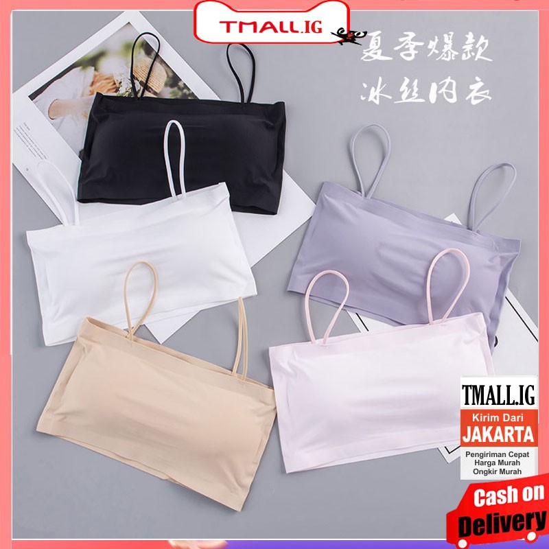 ♕ Tmall tmall tmall ♕ TM-016 เสื้อชั้นในผ้าไหมน้ําแข็งไร้รอยต่อสําหรับผู้หญิงแฟชั่นเกาหลีเซ็กซี่สวยน