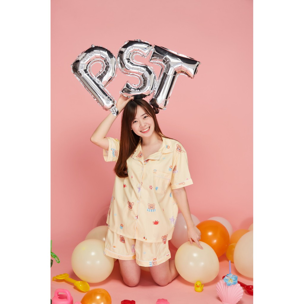 ชุดนอน 9th Collection 'Summer Baby Bear' มี 2 สี Butter(เหลืองพาสเทล), White Pearl(ขาว) - รูปที่ 5