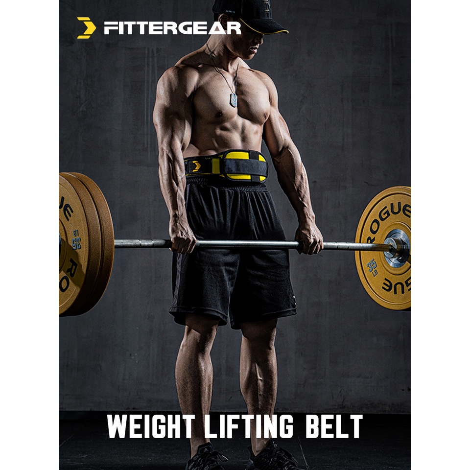 WELSTORE FITTERGEAR WEIGHT LIFTING BELT เข็มขัดสำหรับยกน้ำหนัก ช่วยปกป้องและพยุงหลัง ตอนออกกำลังกาย — صورة 3