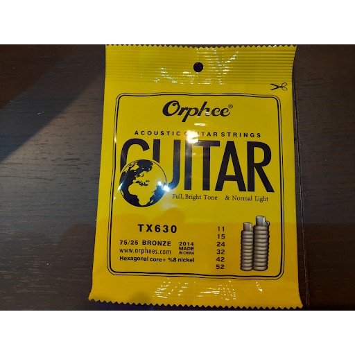 สายกีต้าร์โปร่ง Orphee เบอร์ .12
