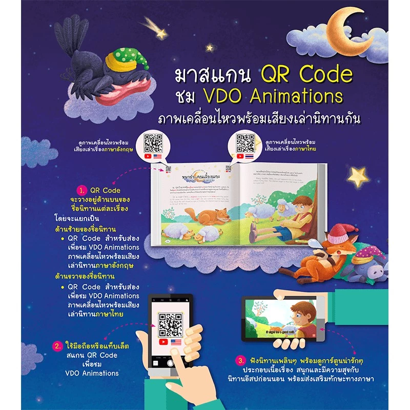 นิทานมีเสียง 🐏 นิทานอีสปก่อนนอน 50 เรื่อง 🐏 นิทานอีสป 🐏 นิทาน 2 ภาษา 🐏 นิทานเด็ก 🐏 หนังสือนิทาน thumbnail 3