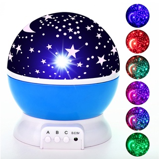 TAILI ดาวโปรเจคเตอร์เด็กห้องนอน LED ไฟกลางคืนโคมไฟเด็ก Decor หมุน Starry เนอสเซอรี่ Moon Galaxy โปรเจคเตอร์โคมไฟไฟตกแต่งห้อง