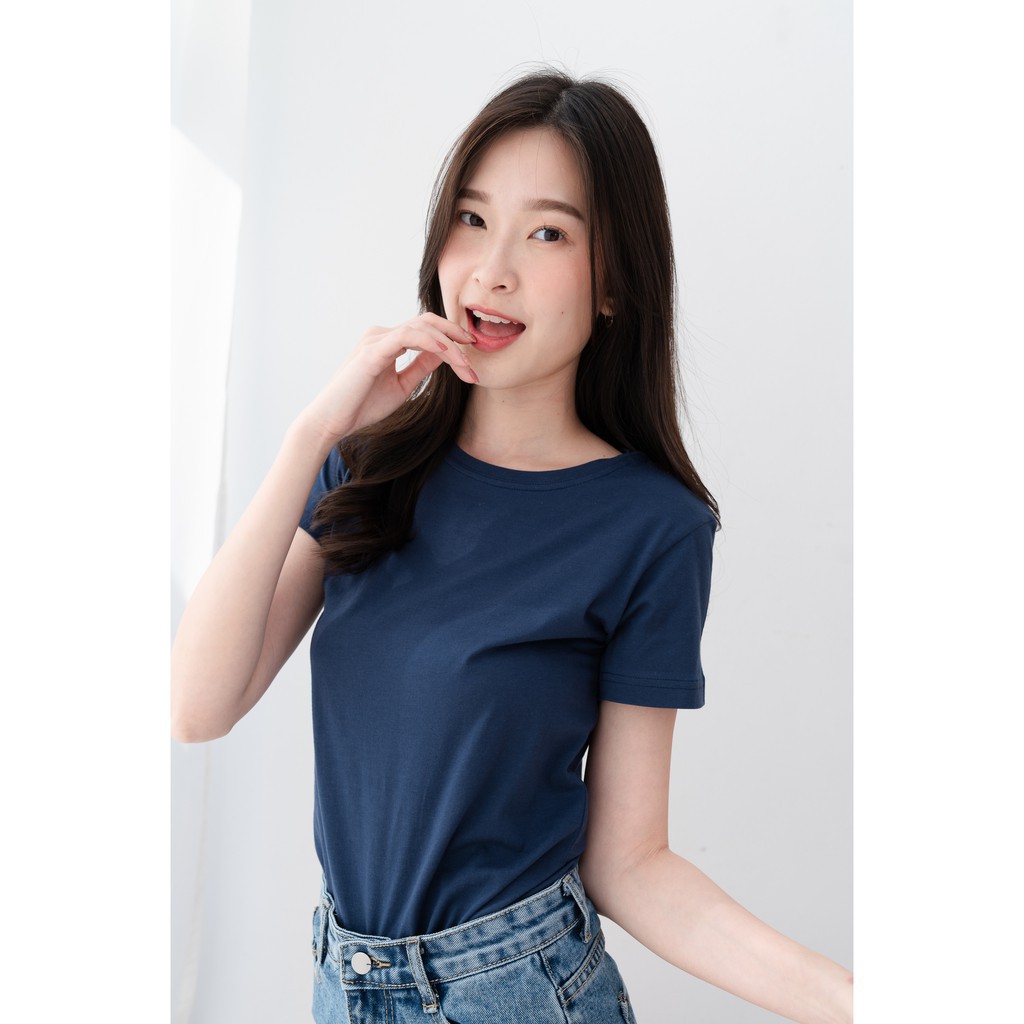 ✼Pela.bkk - Airy top เสื้อยืด สีน้ำเงิน