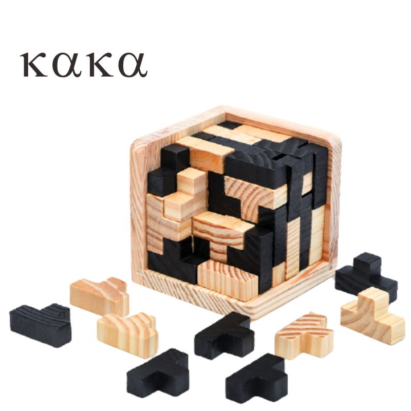 [Kaka] ของเล่นไม้ปริศนา Kong Ming lock Luban สไตล์คลาสสิก สําหรับผู้ใหญ่