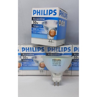 Halogen LV MR16 12V 50w 36D Closed Daylight 4000K 3000hrs. GU5.3 Philips Accentline