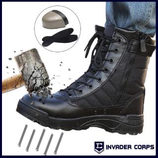 Safety Original SWAT Boots รองเท้าบู๊ทส์กันน้ําความปลอดภัยสําหรับผู้ชาย Side Zip Steel Toe Cap