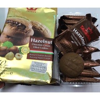 TATAWA : COOKIES คุกกี้สอดไส้หลากรส ( Hazelnut Chocolate Cream Filled Cookies ) *120g.*