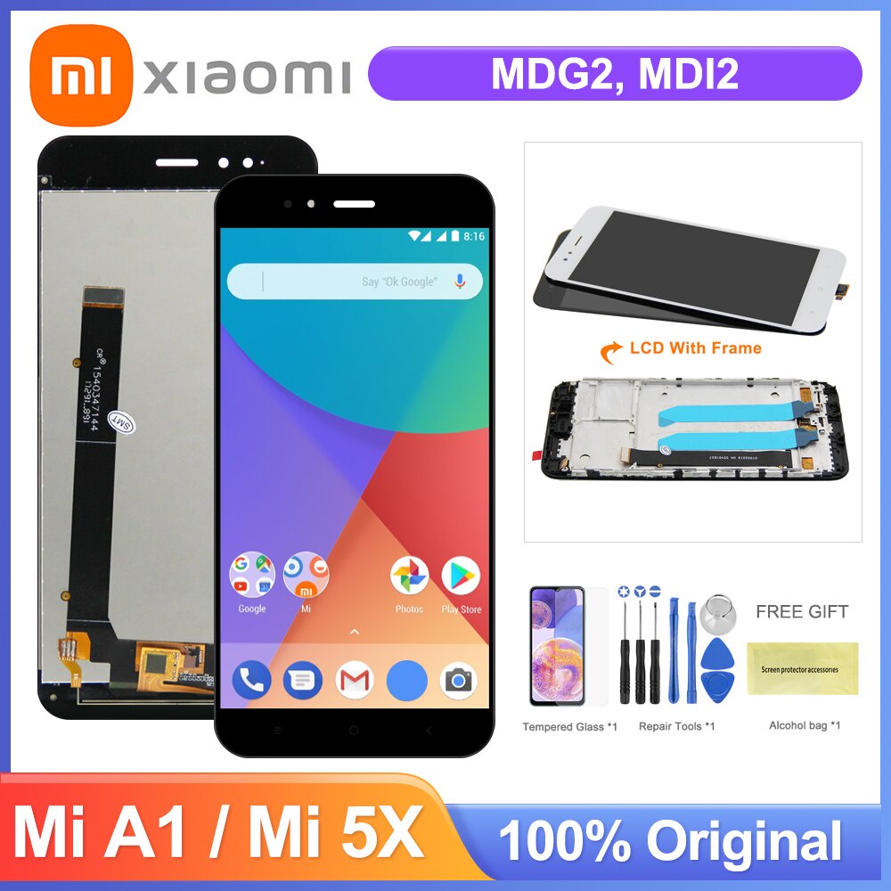 ของแท้ 5.5'' หน้าจอแสดงผล Lcd ดิจิไทเซอร์ แบบเปลี่ยน สําหรับ Xiaomi Mi A1 Mia1 MDG2 MDI2 Xiaomi Mi 5X