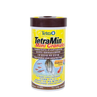 TetraMin Mini Granules อาหารปลาชนิดเม็ดจิ๋ว สำหรับปลาขนาดเล็กทุกชนิด แบบจมช้า (100ml / 45g)